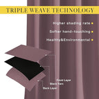 NICETOWN Blackout Curtains 72 inches Long 2 Panels Set - Image 3