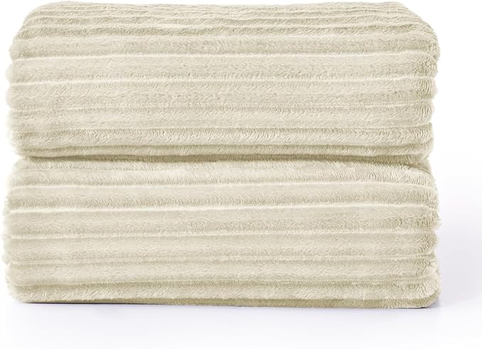 BEDELITE Fleece Blanket King Size – 3D Ribbed Jacquard Soft and Warm Decorative - Image 7