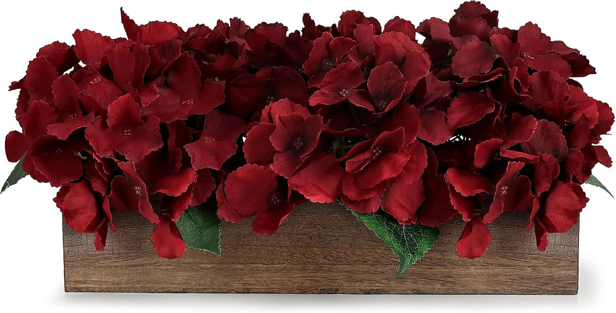 Pre-Made Hydrangea Centerpiece for Dining Table, Navy Blue