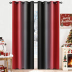 Yakamok Blackout Ombre Red and Black Curtains - Image 2