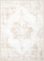 Area Rug 5x7 Vintage Rug: Washable Living Room Rugs Retro Medallion Distressed - Image 9