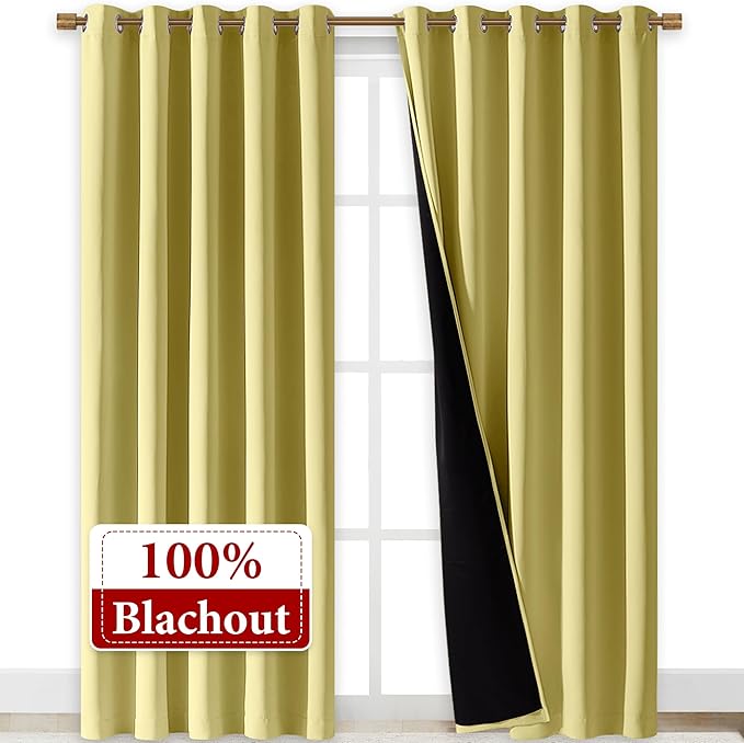 NICETOWN Total Shade Curtains and Draperies, Heavy-Duty Full Light Shading - Image 2