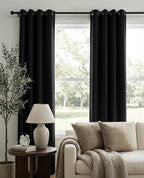 100% Blackout Shield Linen Blackout Curtains - Image 2