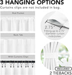 Deconovo Total Blackout Curtains 2 Panels W70 x L84— 100% Blackout, Thermal - Image 4