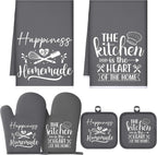 Sratte 6 Pcs Kitchen Decor Accessories Set, Kitchen, Dark Gray