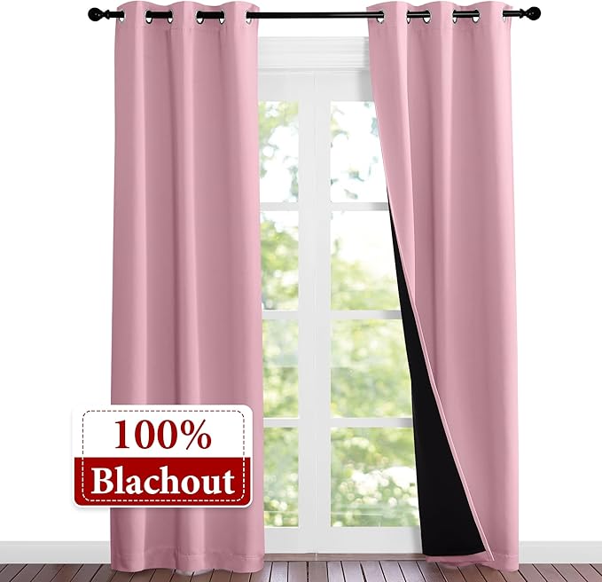 NICETOWN 100% Blackout Short Curtains - Image 2
