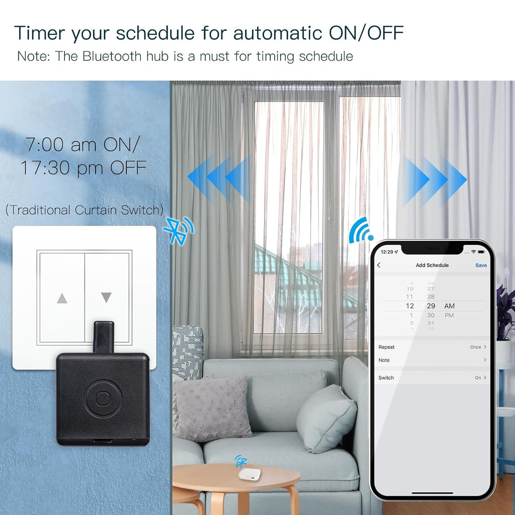 MOES Fingerbot Plus Smart Button Pusher, Touch Control, No Wiring Black