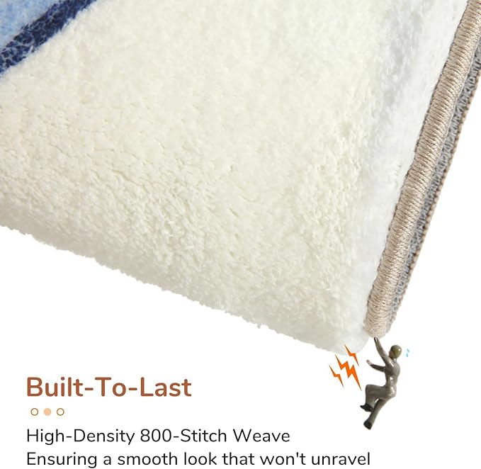 OPPODREAM Nautical Soft Area Rugs 5x7, Washable White Rug - Image 5