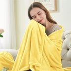 BEDELITE Fleece Blanket Twin Size Light Yellow Throw Blankets - Image 2