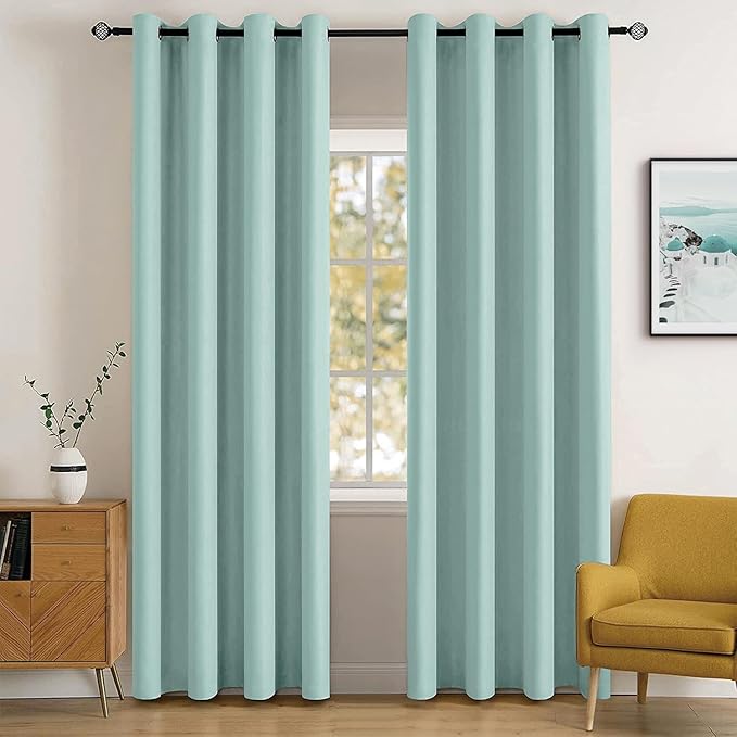MIULEE Blackout Room Darkening Curtains Thermal Insulated Drapes Solid Window by MIULEE