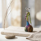 suruim Colorful Abstract Women Figurines Sculptures Home Decor for Shelves Yoga Pose Art Statue Modern Home Decoration Living Room Zen Decor Tables Ornaments (Elegance)