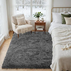 4x6 Area Rugs for Living Room Rug: Soft Fluffy Shag Gray Rugs for Bedroom - Image 9
