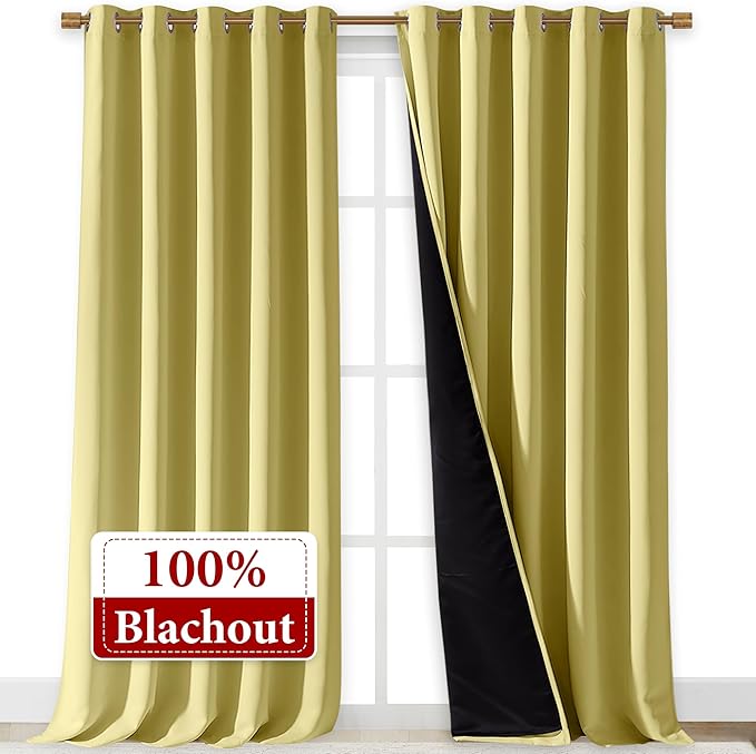 NICETOWN 100% Blackout Blinds, Laundry Room Decor Window Treatment Curtains - Image 2
