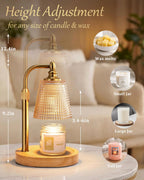 Candle Warmer Lamp with Timer,Birthday Gifts for Women Mom Home Decor
