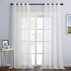 NICETOWN Living Room Window Curtains Sheer Textured Extra 108" Long, Grommet by NICETOWN