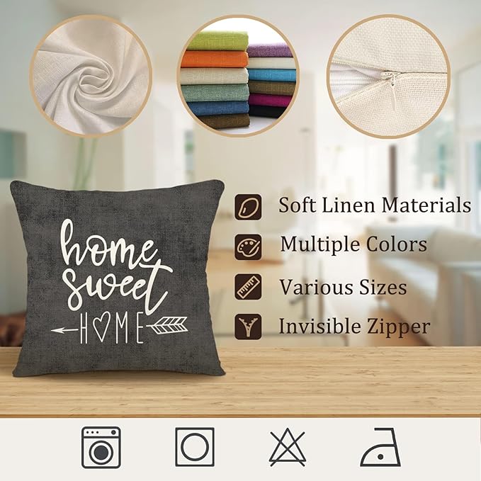 YCOLL Pillow Covers 16x16 Set of 4, Modern Sofa Throw Pillow Cover, Decorative - Image 7