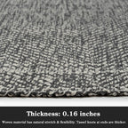 Collive 3' x 5' Indoor Entryway Rug, Boho Modern Grey Washable Kitchen Rug