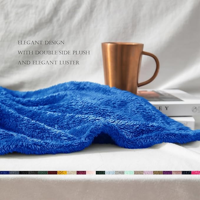 Exclusivo Mezcla Plush Fuzzy Fleece Bed Blanket King Size, Super Soft, Fluffy - Image 7