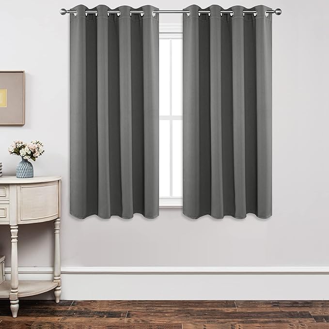 Joydeco Blackout Curtains 63 Inch Length 2 Panels Set, Thermal Insulated Long by JOYDECO