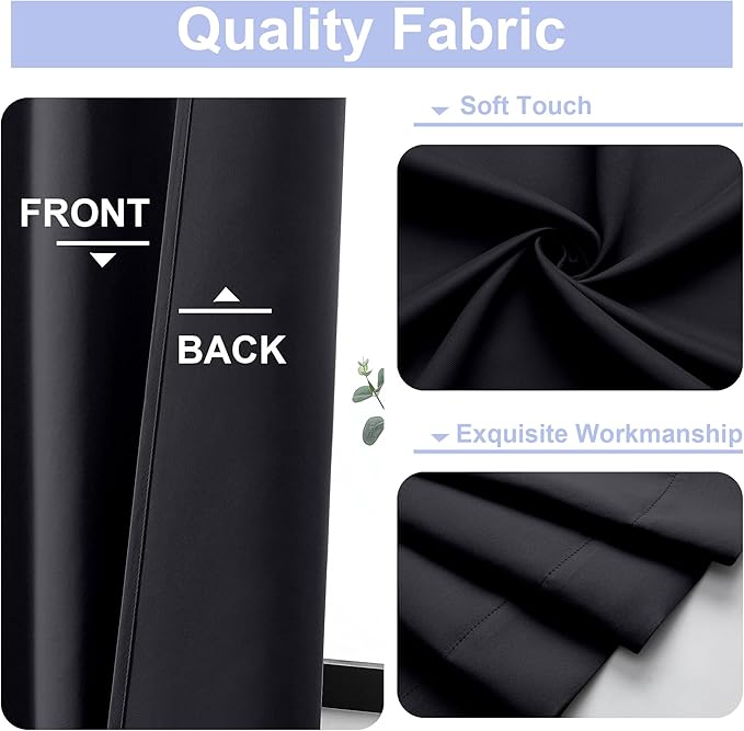 Simplebrand Ava Halloween Black Short Blackout Curtains - Image 3