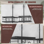 Adjustable Shower Caddy Hanging for Handheld Showerheads, Black