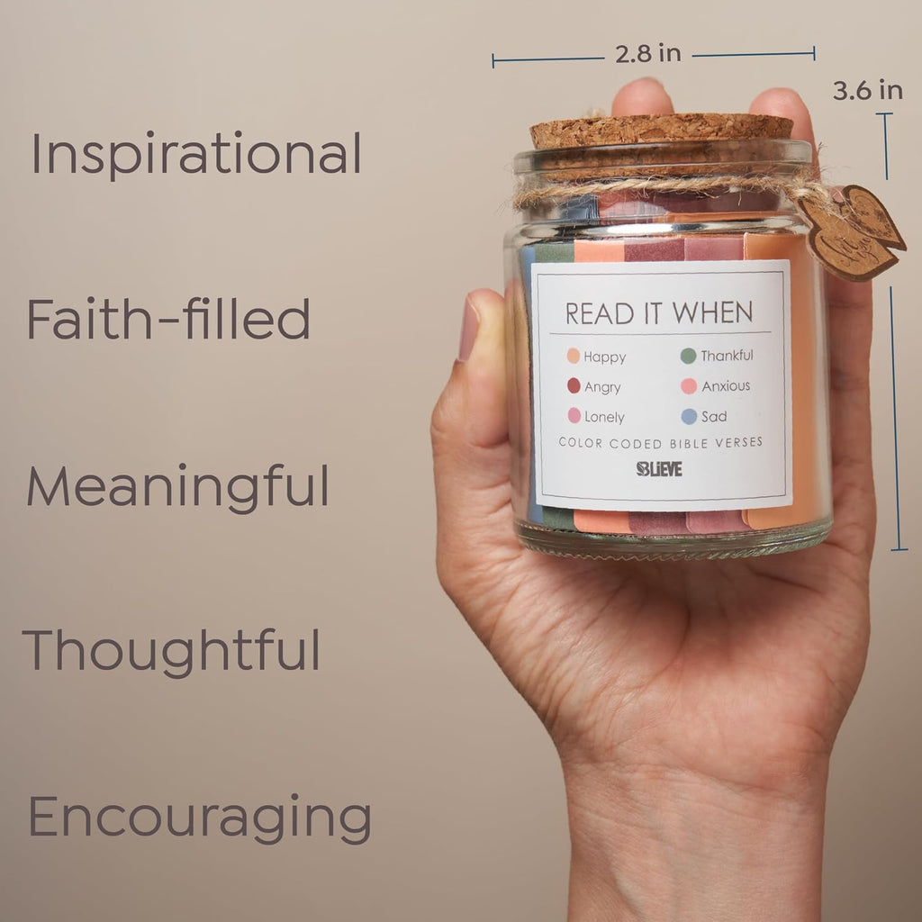 BLIEVE Read Me When Bible Verse Jar For Women