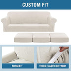 H.VERSAILTEX 4 Piece Stretch Sofa Covers - Image 4