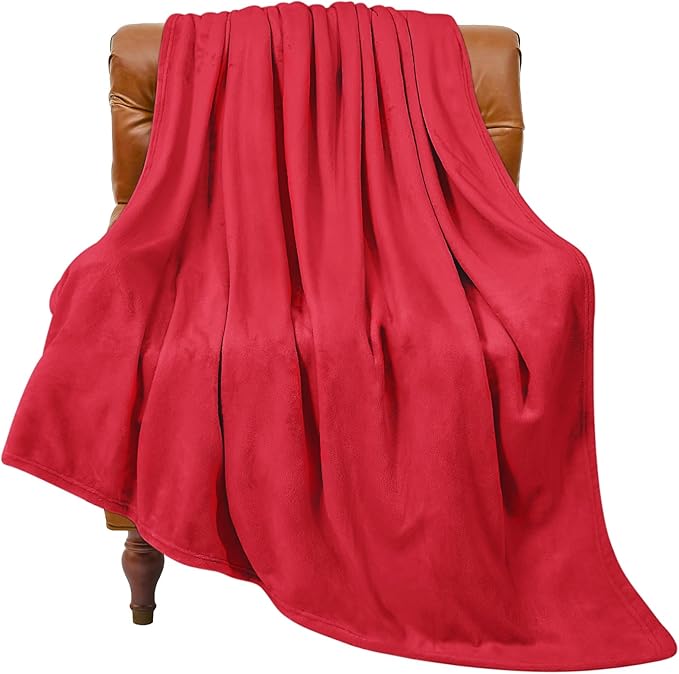 BEDELITE Fleece Blanket Red Throw Blanket by BEDELITE