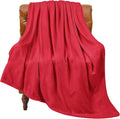 BEDELITE Fleece Blanket Twin Size Red Throw Blanket by BEDELITE