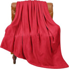 BEDELITE Fleece Blanket Twin Size Red Throw Blanket by BEDELITE