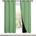 NICETOWN Full Shade Curtain Panels, Forest Green, Pair of Thermal Insulated & by NICETOWN