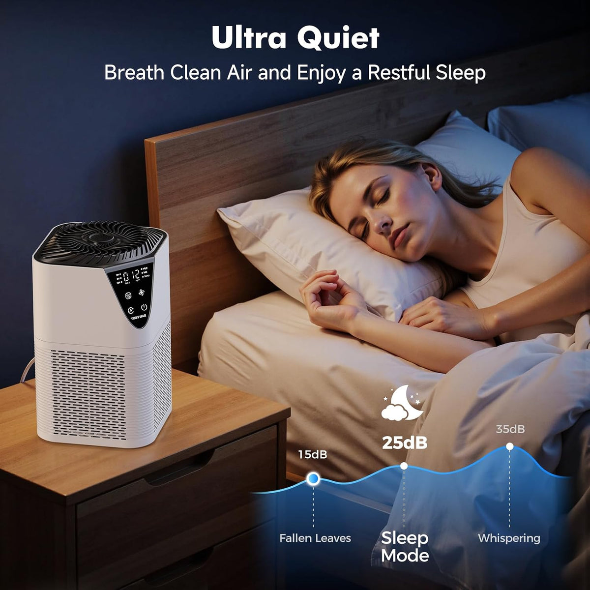 Air Purifiers for Home, H13 HEPA Filter, 25dB Quiet with Fragrance Diffuser