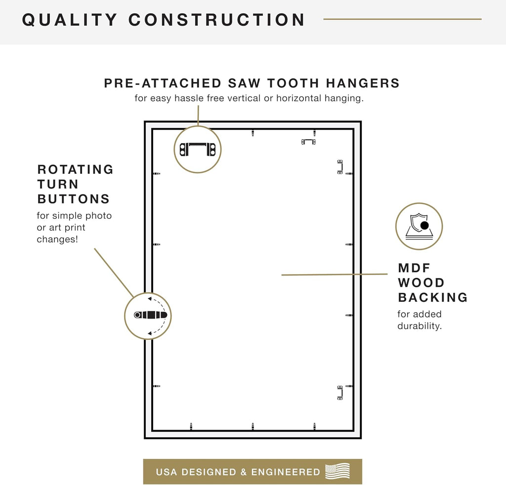 MCS Studio Gallery Classic Poster Frame, 24x36, Natural Woodgrain