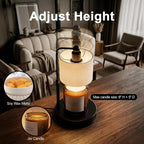 Candle Warmer Lamp with Timer, Adjustable Height Wax Melt Warmer