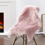 Ciicool Faux Sheepskin Rug Soft Faux Fur Rugs Pink Fluffy Rugs Chair Couch by CIICOOLHomeDeco