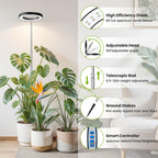 6.3in Grow Light, Full Spectrum Plant Lights for Indoor Growing