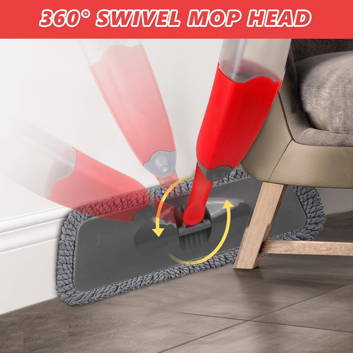 Wet Dry Mops for Hardwood Floors Cleaning: Microfiber Spray Mop Washable