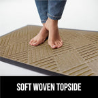 GORILLA GRIP 100% Waterproof All-Season WeatherMAX Doormat US Designed Natural - Image 7