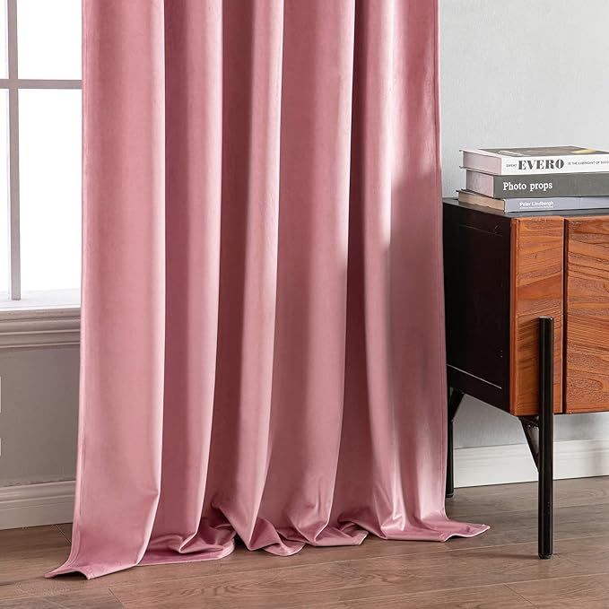 MIULEE Velvet Curtains 108 inches Long 2 Panels - Image 7