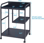 Fannova Printer Stand with Storage Shelf for PC Computer Tower CPU Shredder
