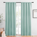 NICETOWN Blackout Curtains for Living Curtains, Aqua Blue, 2 Panels, 42 by 84 by NICETOWN
