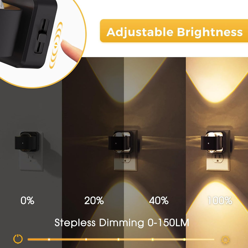 L LOHAS LED Night Light Projector, Night Lights Plug into Wall Light Sensor