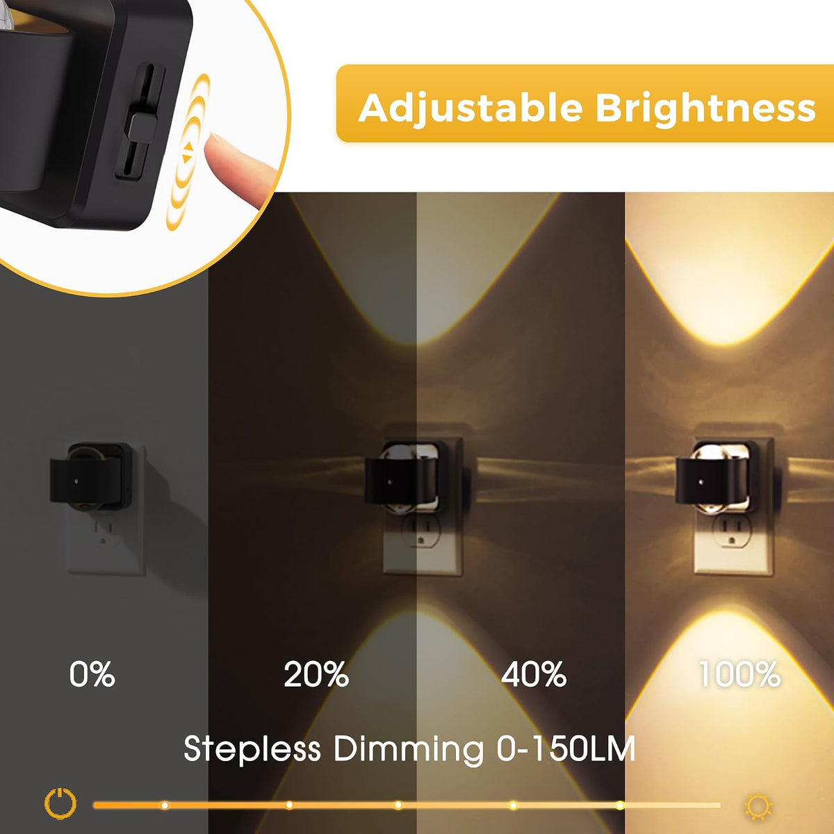L LOHAS LED Night Light Projector, Night Lights Plug into Wall Light Sensor