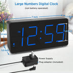 Peakeep Digital Alarm Clock for Bedroom Bedside, Large Display, USB Charger
