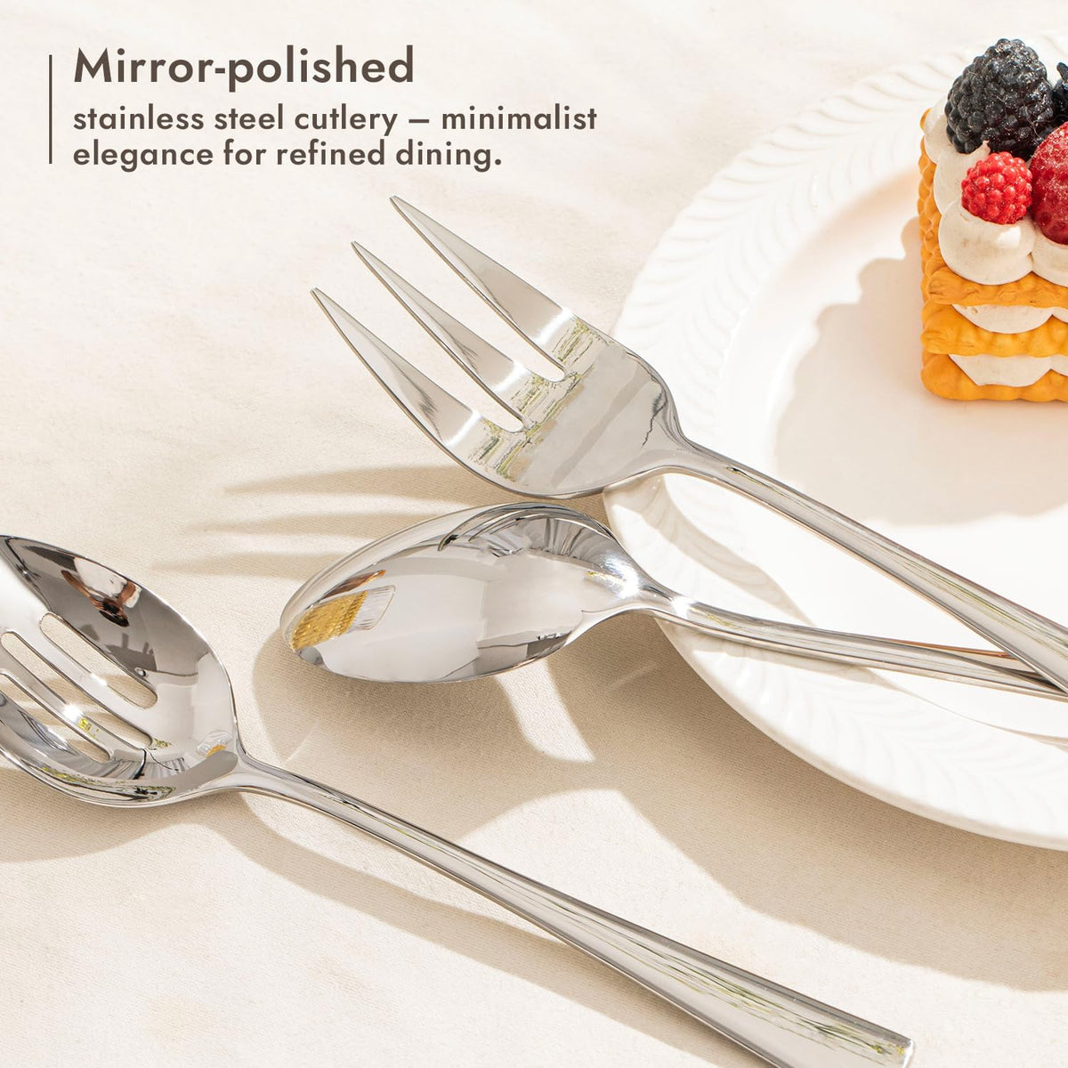 10 Piece 18/10 Serving Utensils Set, Stainless Steel Serving Set