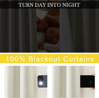 NICETOWN Faux Linen 100% Blackout 108 inch Curtains - Image 6