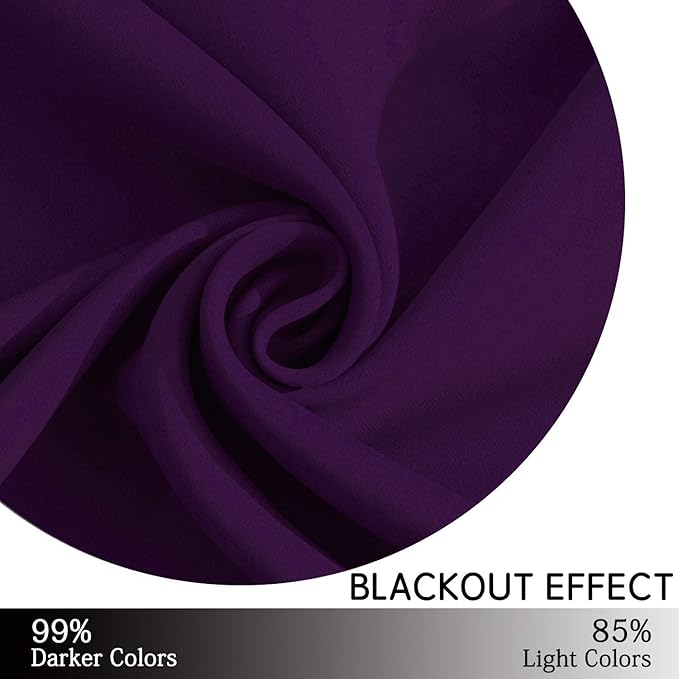 Yakamok Light Blocking Window Blackout Curtains Thermal Insulated Room - Image 5