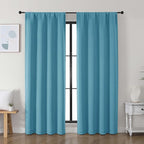 Simplebrand Ava Turquoise Blackout Curtains by Simplebrand