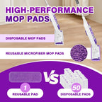 HOMEXCEL Microfiber Mop Pads 8 Pack for Swiffer PowerMop 13"-15" Washable