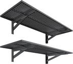 2 Pack Garage Wall Shelving, 1.5x4ft, 700LBS Integrated Wall Shelves